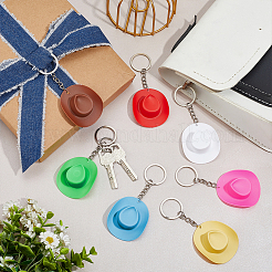 32Pcs 8 Colors Hat Plastic Keychains&nbsp;KEYC-PH01605
