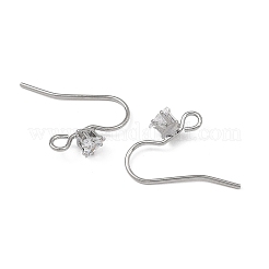 SHEGRACE Brass Pave Cubic Zirconia Earring Findings&nbsp;XGRQ4S985-740P