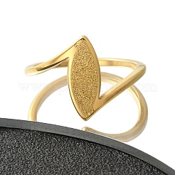 Textured Horse Eye 304 Stainless Steel Finger Ring for Women&nbsp;RJEW-L126-08B-G