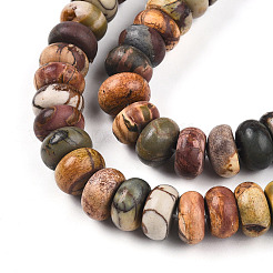 Natural Polychrome Jasper/Picasso Stone/Picasso Jasper Beads Strands&nbsp;G-T140-70A
