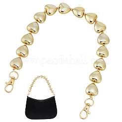 1Pc CCB Plastic Heart Beaded Bag Handles with Clasps&nbsp;AJEW-CL0005-66