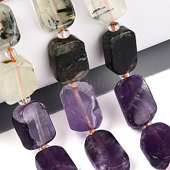 Natural Lapis Lazuli & Amethyst & Rose Quartz & Amazonite & Prehnite & Strawberry Quartz & Sunstone 7 Chakra Beads Strands&nbsp;G-C098-A30-01
