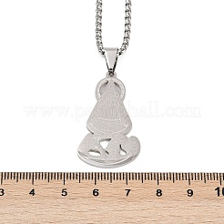 Virgin 201 Stainless Steel Pendant Necklaces for Men Women&nbsp;LS-NJEW-K283-18P