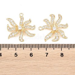 Brass Micro Pave Clear Cubic Zirconia Pendants&nbsp;KK-H287-06G
