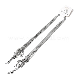 12Pcs 1.5MM 304 Stainless Steel Flat Chain Necklaces for Men Women&nbsp;NJEW-H093-14P