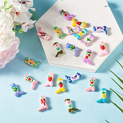 22Pcs 11 Colors Painted Glass Beads Enamel Beads&nbsp;BLOW-TA0001-09