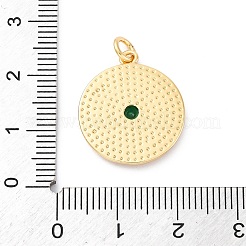 Brass Micro Pave Cubic Zirconia Pendants&nbsp;KK-S510-01G