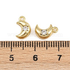 Brass Micro Pave Cubic Zirconia Pendants&nbsp;KK-A269-20G