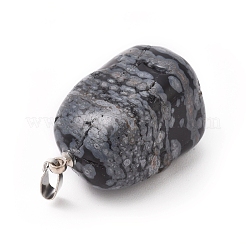 Natural Snowflake Obsidian Pendants&nbsp;G-K302-B04