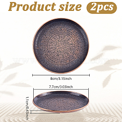 Round Alloy Incense Burner Holder&nbsp;AJEW-WH0609-636