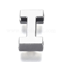 Alloy Letter Slide Charms&nbsp;RB-F034-01I-P-RS