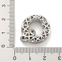 Platinum Plated Brass Micro Pave Cubic Zirconia Pendants&nbsp;KK-L073-001P-Q