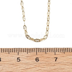 2MM 304 Stainless Steel Textured Dapped Chain Necklaces&nbsp;NJEW-T016-14G