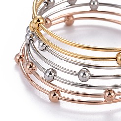Fashion 201 Stainless Steel Bangle Sets&nbsp;BJEW-L664-023B-M-1