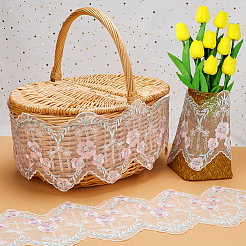 5Yards Polyester Flower Lace Trim Ribbon&nbsp;OCOR-GF0002-63