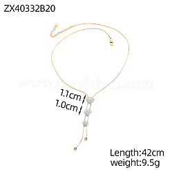 Heart 304 Stainless Steel Y-shaped Necklaces for Women&nbsp;STAS-OY013-92G