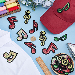 30Pcs 5 Styles Polyester Clothing Patches&nbsp;PATC-FG0003-82