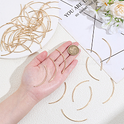 40Pcs Brass Curved Tube Beads for Bracelet Accessories&nbsp;KK-PH0012-86A