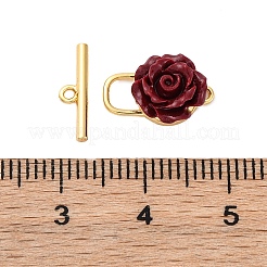 Cinnabar Flower Toggle Clasps&nbsp;KK-P291-02G