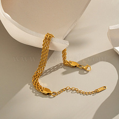 European 304 Stainless Steel Cable Chain Multi-strand Bracelets for Women&nbsp;HC1901-1