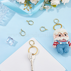 5Pcs Brass Keychain Clasp Findings&nbsp;KK-HS0001-09