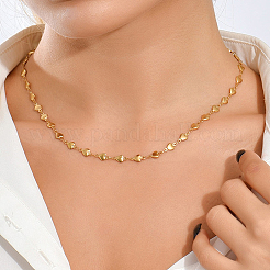 Stainless Steel Heart-shaped Link Chain Necklaces for Women&nbsp;AM1857