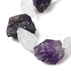 Natural Quartz Crystal and Amethyst Beads Strands&nbsp;G-S386-C14