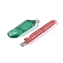 Spray Painted Natural Quartz Crystal Points Big Pendants&nbsp;G-Q601-24