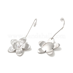 304 Stainlee Steel with Plastic Pearl Dangle Earring&nbsp;EJEW-Z045-06P