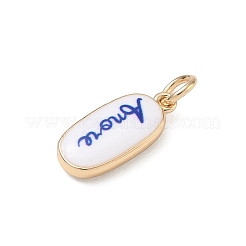 Spray Painted Brass Pendants&nbsp;KK-CBAEB58-08G