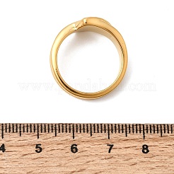 304 Stainless Steel Micro Pave Cubic Zirconia Finger Rings for Women&nbsp;RJEW-K316-06G