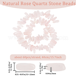 1 Strand Natural Rose Quartz Stone Beads Strands&nbsp;G-BBC0001-19