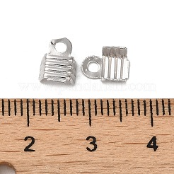 Anti-Tarnish Rhodium Plated 925 Sterling Silver Folding Crimp Ends&nbsp;STER-D006-25P