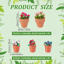 5Pcs 5 Styles Resin with PVC Display Decorations&nbsp;DJEW-GA0001-65