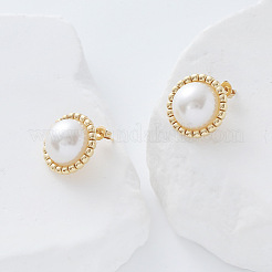 Half Round 304 Stainless Steel Stud Earrings&nbsp;LS-IB1452