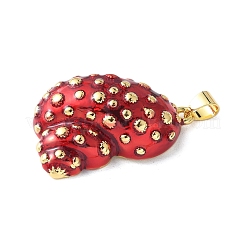 Brass Enamel Pendants&nbsp;KK-A252-01G