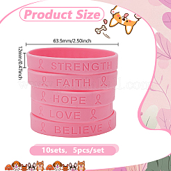 10 Sets Silicone Cord Bracelets&nbsp;BJEW-GO0001-29