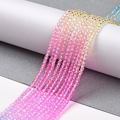 Transparent Gradient Color Glass Beads Strands&nbsp;GLAA-G101-2mm-10