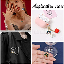 48Pcs 8 Style Printed Alloy Enamel Pendants&nbsp;FIND-SC0003-20