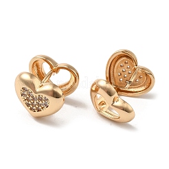 Brass Cubic Zirconia Hoop Earrings for Women&nbsp;EJEW-M238-06KCG
