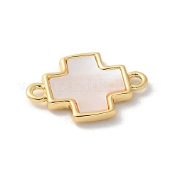 Natural White Shell Connector Charms&nbsp;KK-P292-12G