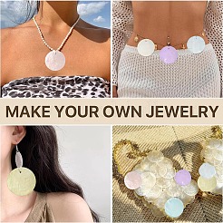 60Pcs 6 Colors Spray Painted Natural Capiz Shell Pendants&nbsp;BSHE-YW0001-18