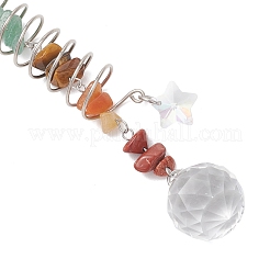 Gemstone Glass Sun Catcher Pendant&nbsp;HJEW-JM04656
