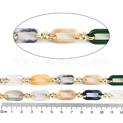 Rack Plating Acrylic & CCB Plastic Chain&nbsp;CHAC-H001-01M