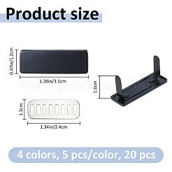 20 Bags Alloy Blank Rectangle Label Tags&nbsp;FIND-FH0017-72B