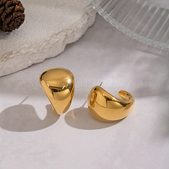 C-Shaped 304 Stainless Steel Stud Earrings&nbsp;LS-ZM3984