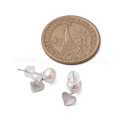 Natural Pearl Ear Studs&nbsp;EJEW-P286-36P