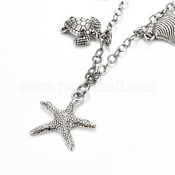 Brass Charm Anklets&nbsp;AJEW-AN00264