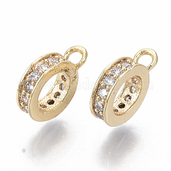 Brass Micro Pave Clear Cubic Zirconia Tube Bails&nbsp;KK-S348-486-NF