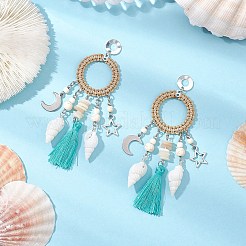Shell Stud Earrings&nbsp;EJEW-TA00615-03